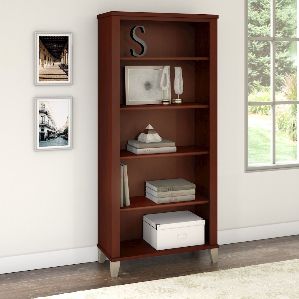 Somerset Tall 5 Shelf Bookcase. Picture 2