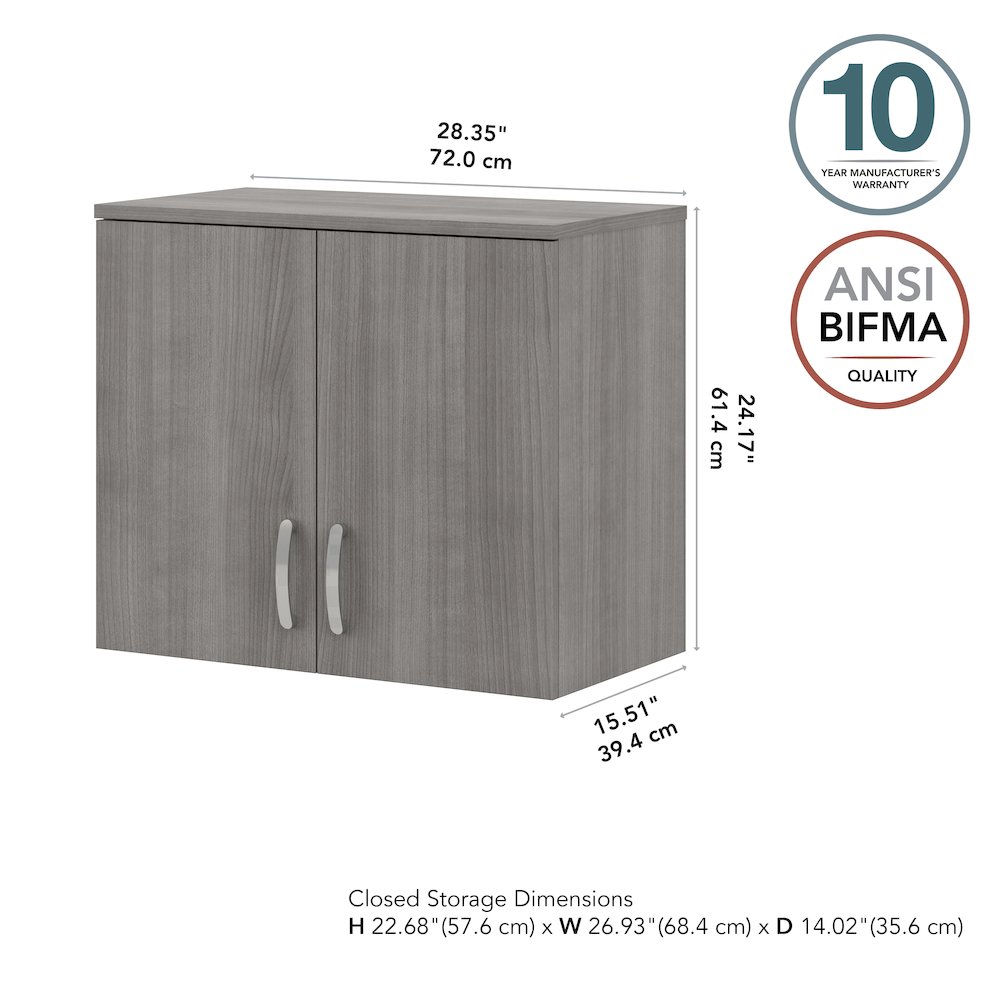 Universal Garage Wall Cabinet with Doors and Shelves. Picture 7