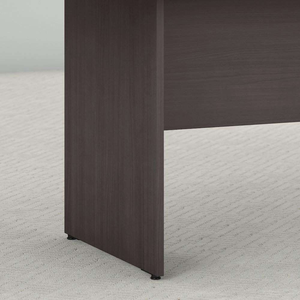 120W x 48D Boat Shaped Conference Table with Wood Base. Picture 4