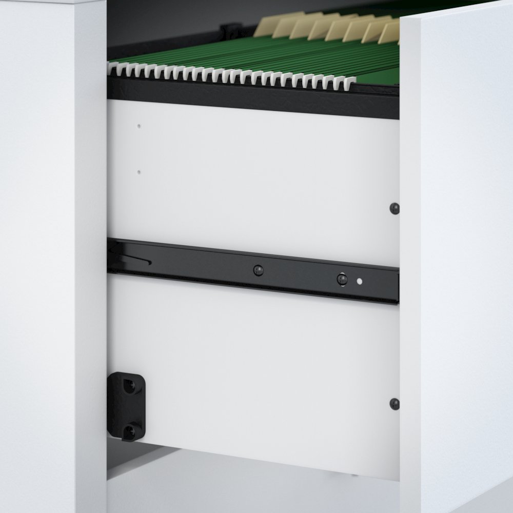 Echo L Shaped Bow Front Desk with Mobile File Cabinet. Picture 4