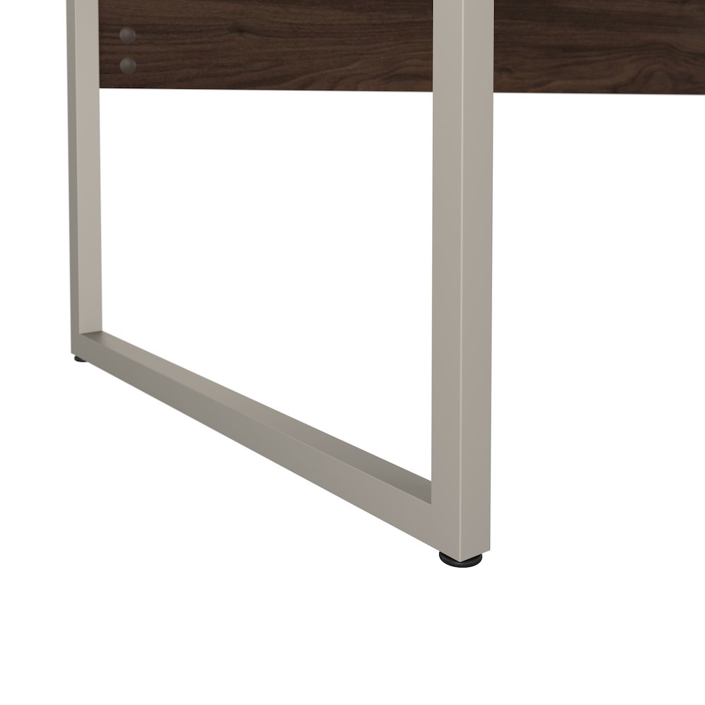 Hybrid 60W x 30D L Shaped Table Desk with Metal Legs. Picture 5