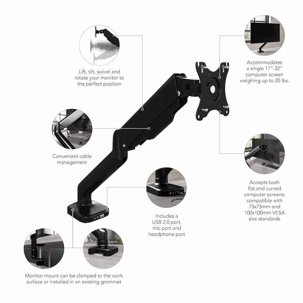 Adjustable Monitor Arm with USB Port. Picture 8
