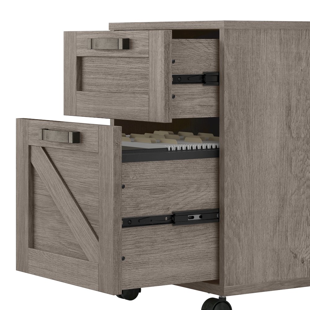 Knoxville 2 Drawer Mobile File Cabinet. Picture 3