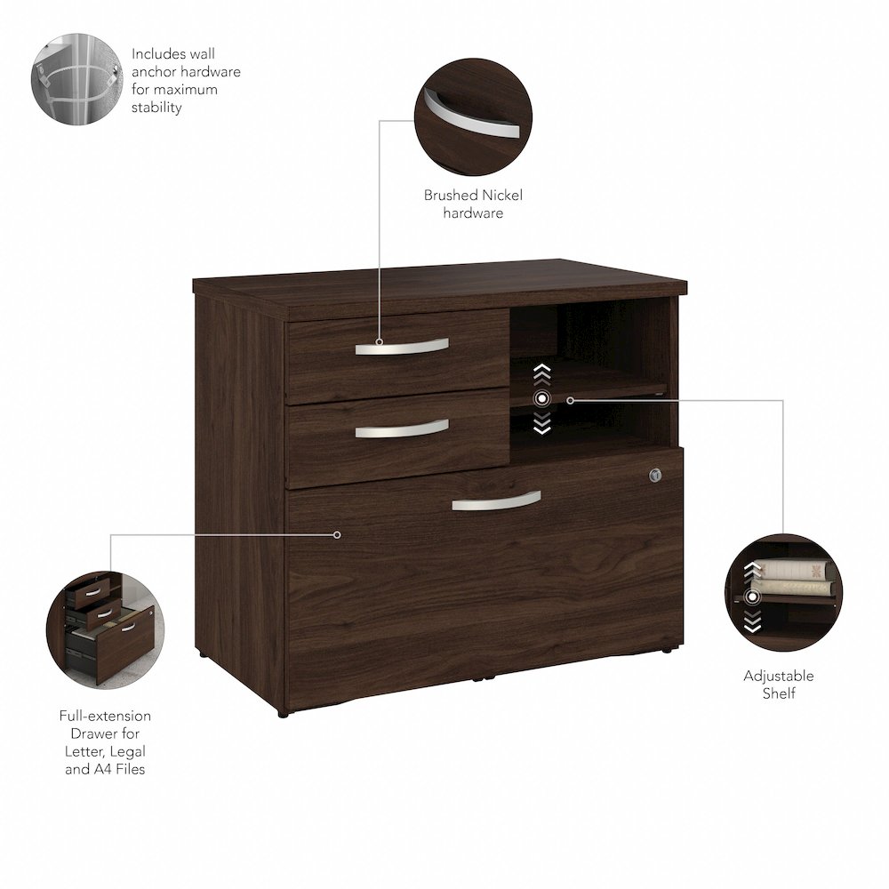 Hybrid Office Storage Cabinet with Drawers and Shelves. Picture 6