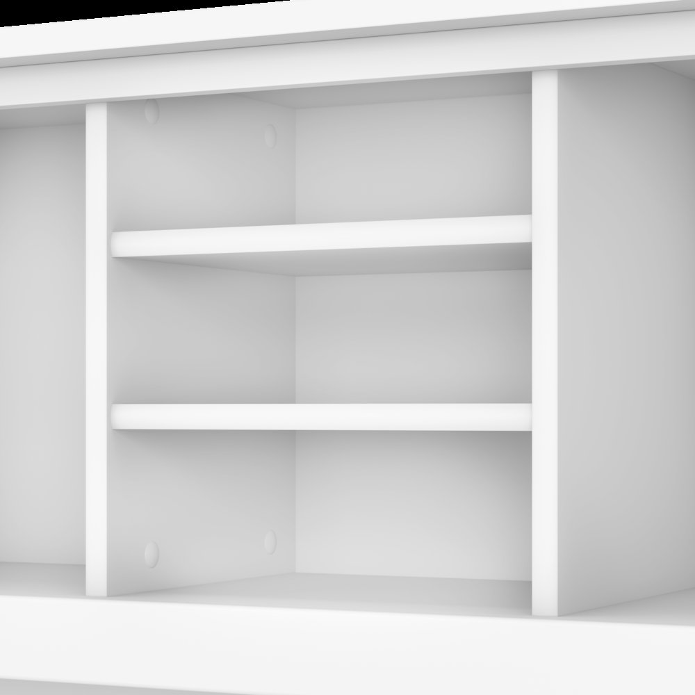 Somerset 72W 3 Position Sit to Stand L Shaped Desk with Hutch and Bookcase. Picture 4