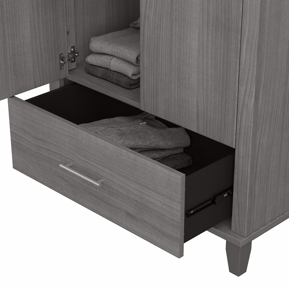 Bush Furniture Somerset Tall Storage Cabinet with Doors and Drawer, Platinum Gray. Picture 6