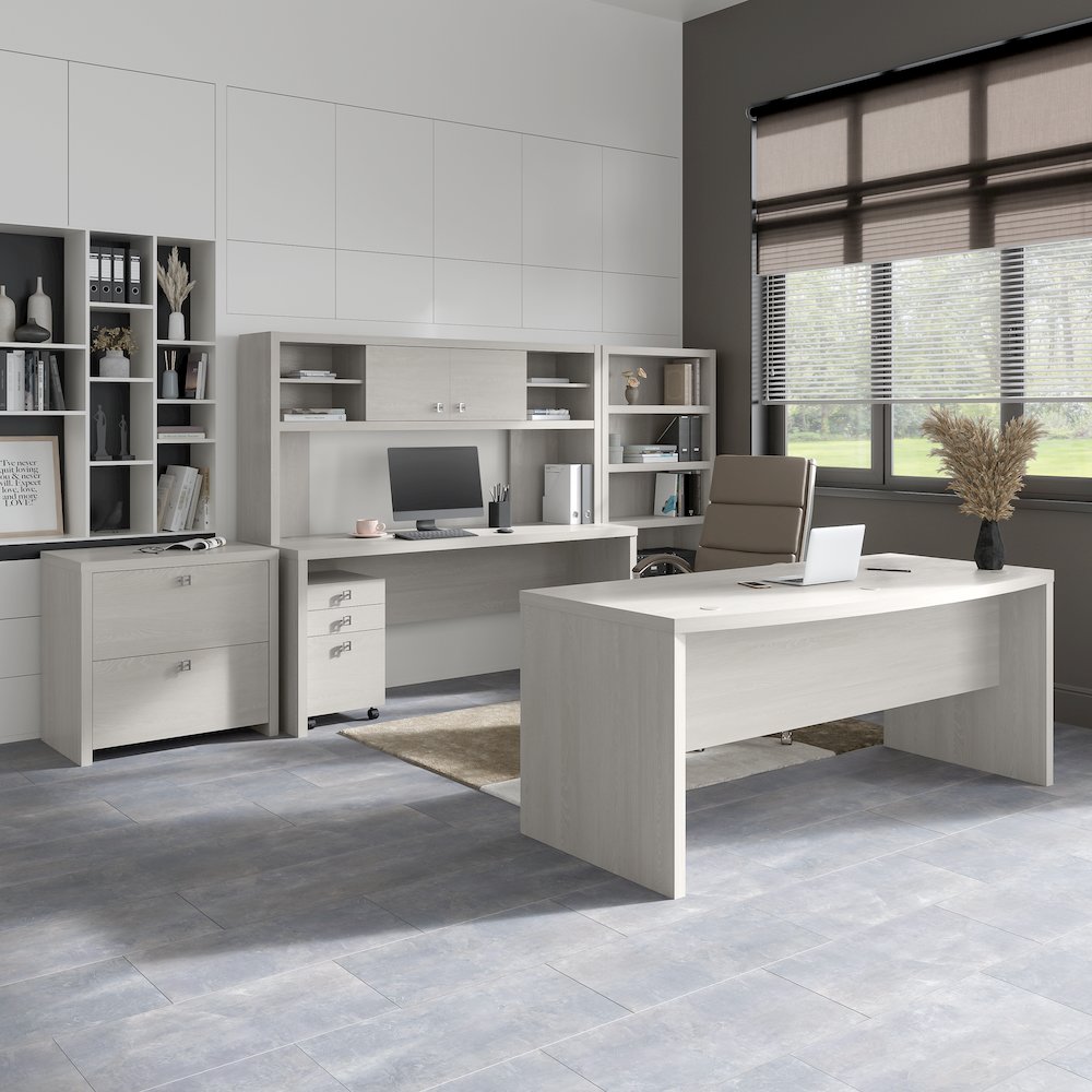 Echo 72W Bow Front L Shaped Desk. Picture 3