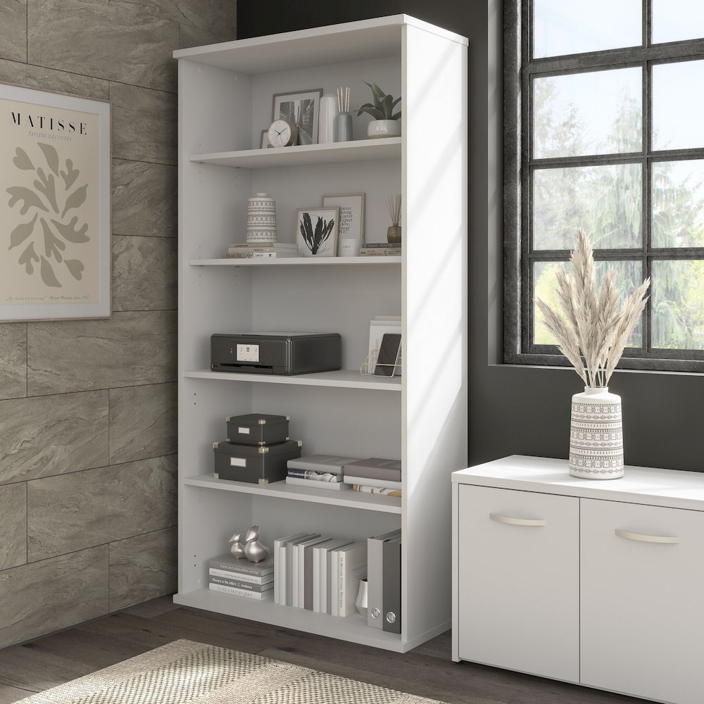 Hybrid Tall 5 Shelf Bookcase. Picture 2