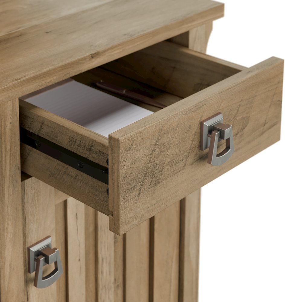 Salinas 60W L Shaped Desk with Lateral File Cabinet and 5 Shelf Bookcase. Picture 3