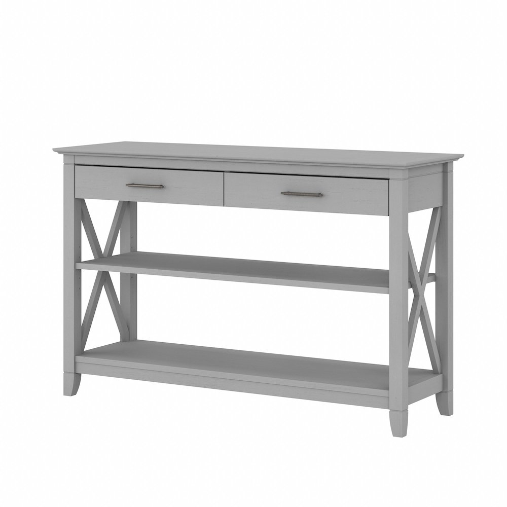 Key West Console Table with Drawers and Shelves. Picture 1