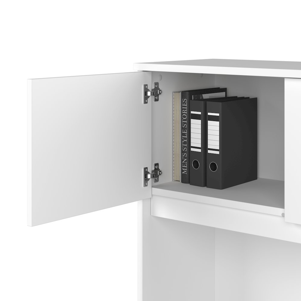 Studio C 72W x 30D Office Desk with Hutch and Mobile File Cabinet. Picture 4