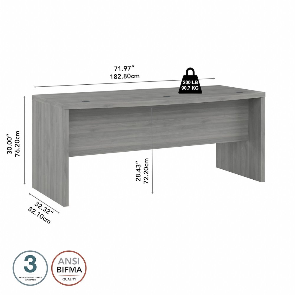 Echo 72W Bow Front Desk. Picture 7