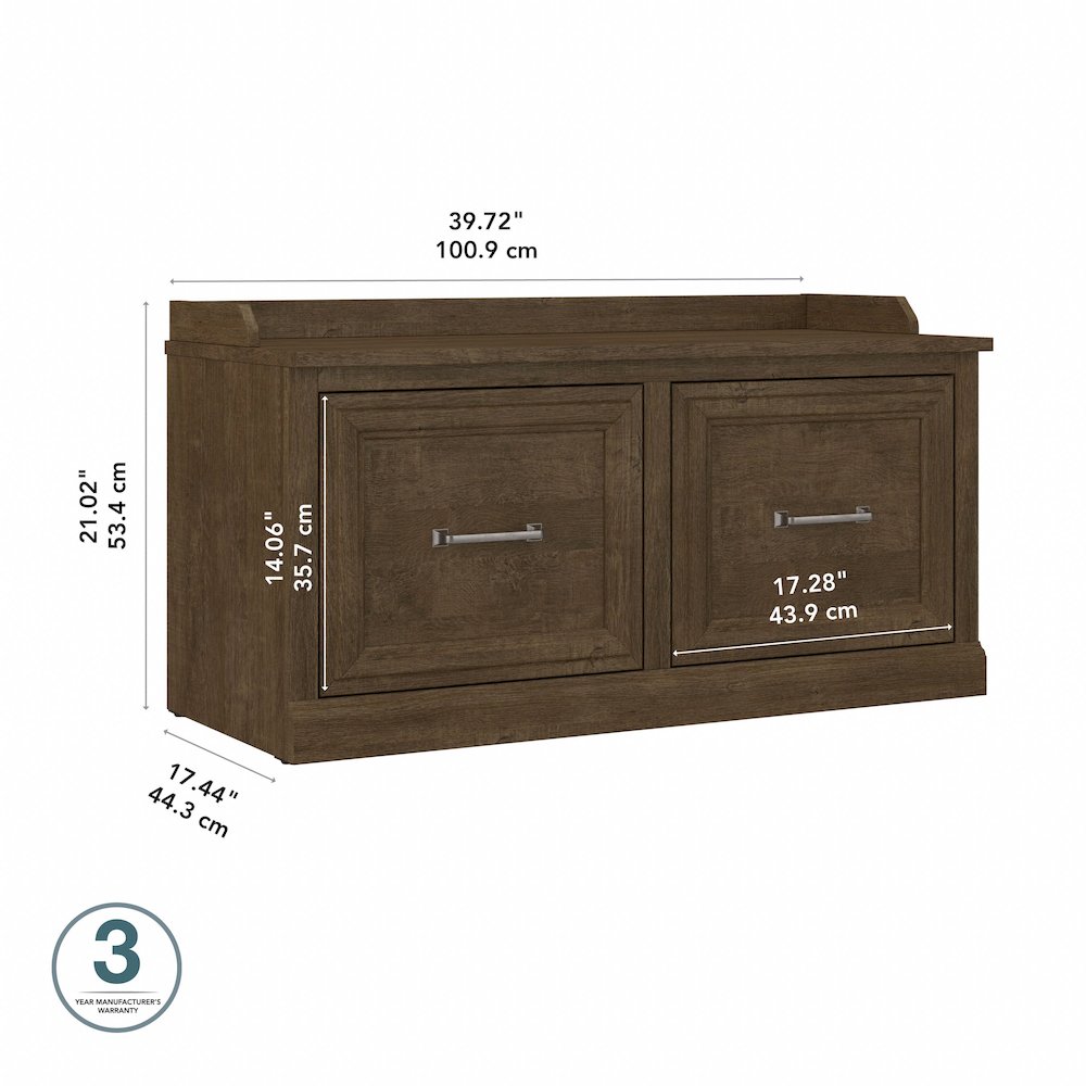 Woodland 40W Shoe Storage Bench with Doors. Picture 9