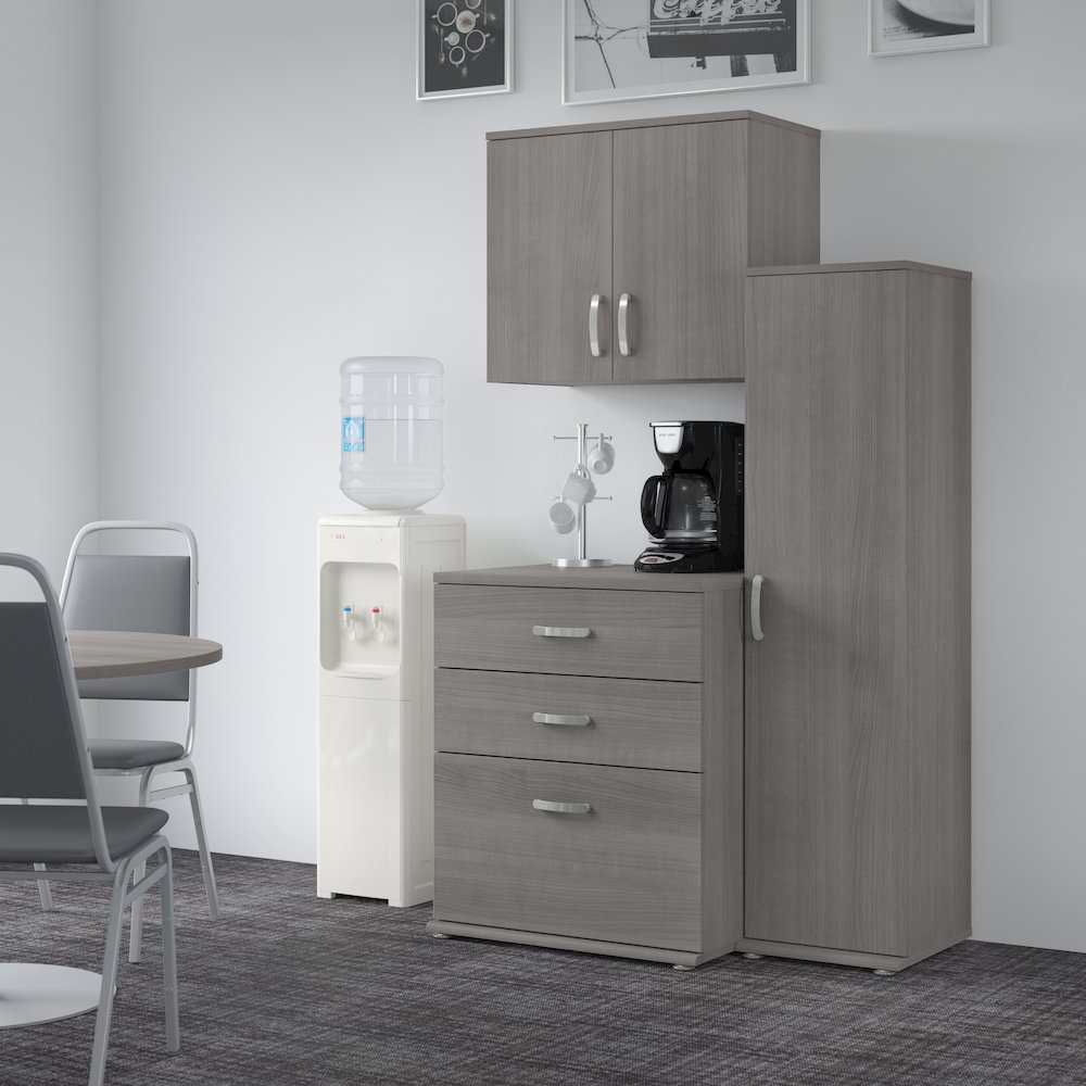 Universal 44W 3 Piece Modular Storage Set with Floor and Wall Cabinets. Picture 2