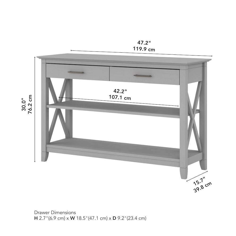 Key West Console Table with Drawers and Shelves. Picture 9