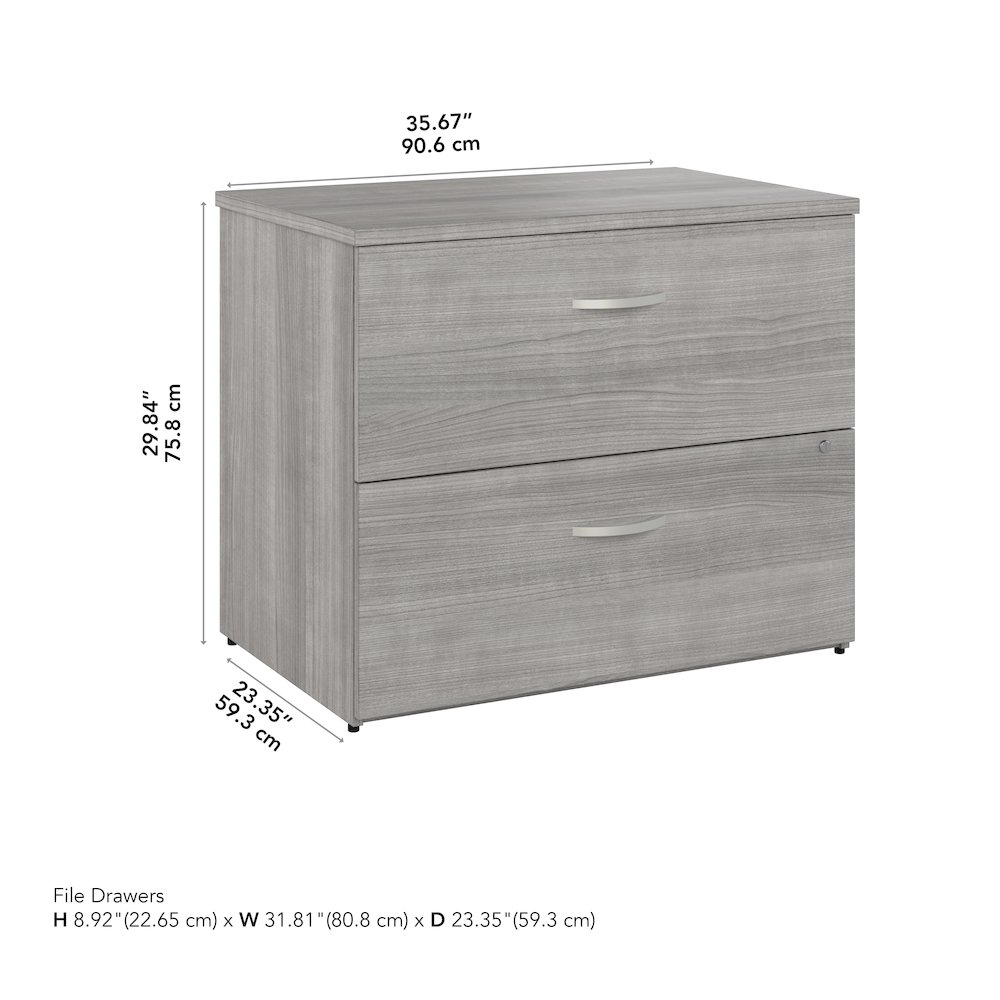 Studio C 2 Drawer Lateral File Cabinet. Picture 7
