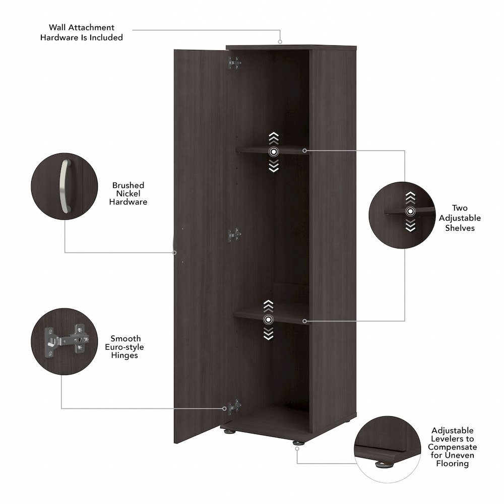 Universal Tall Narrow Storage Cabinet with Door and Shelves. Picture 8