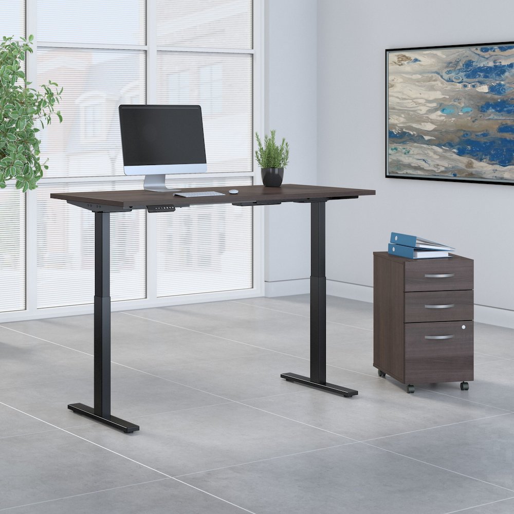 Move 60 Series by 60W x 30D Height Adjustable Standing Desk with Storage. Picture 2