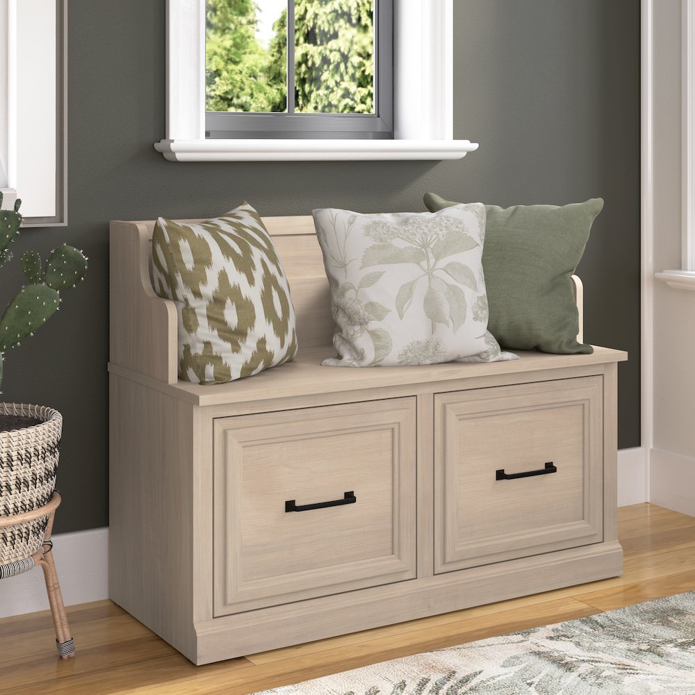 Woodland 40W Entryway Bench with Doors. Picture 2