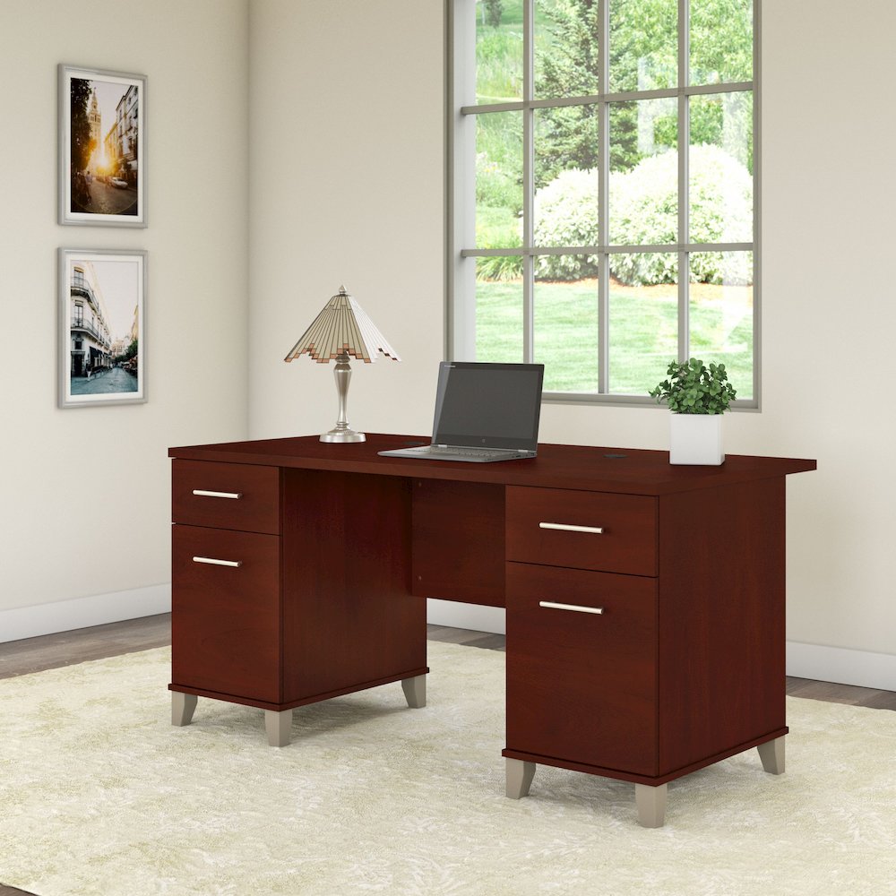 Somerset 60W Office Desk with Drawers. Picture 2