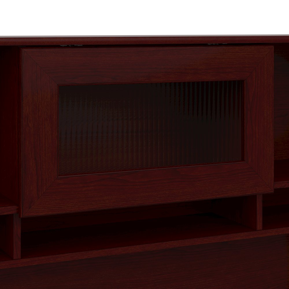 Cabot 60W L Shaped Computer Desk with Hutch and Drawers. Picture 4
