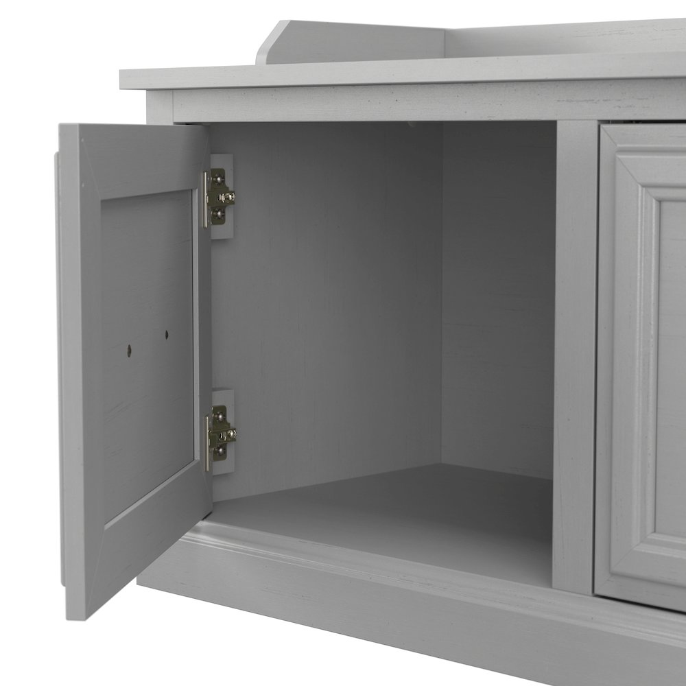 Woodland Entryway Storage Set with Hall Trees and Shoe Bench with Doors. Picture 3