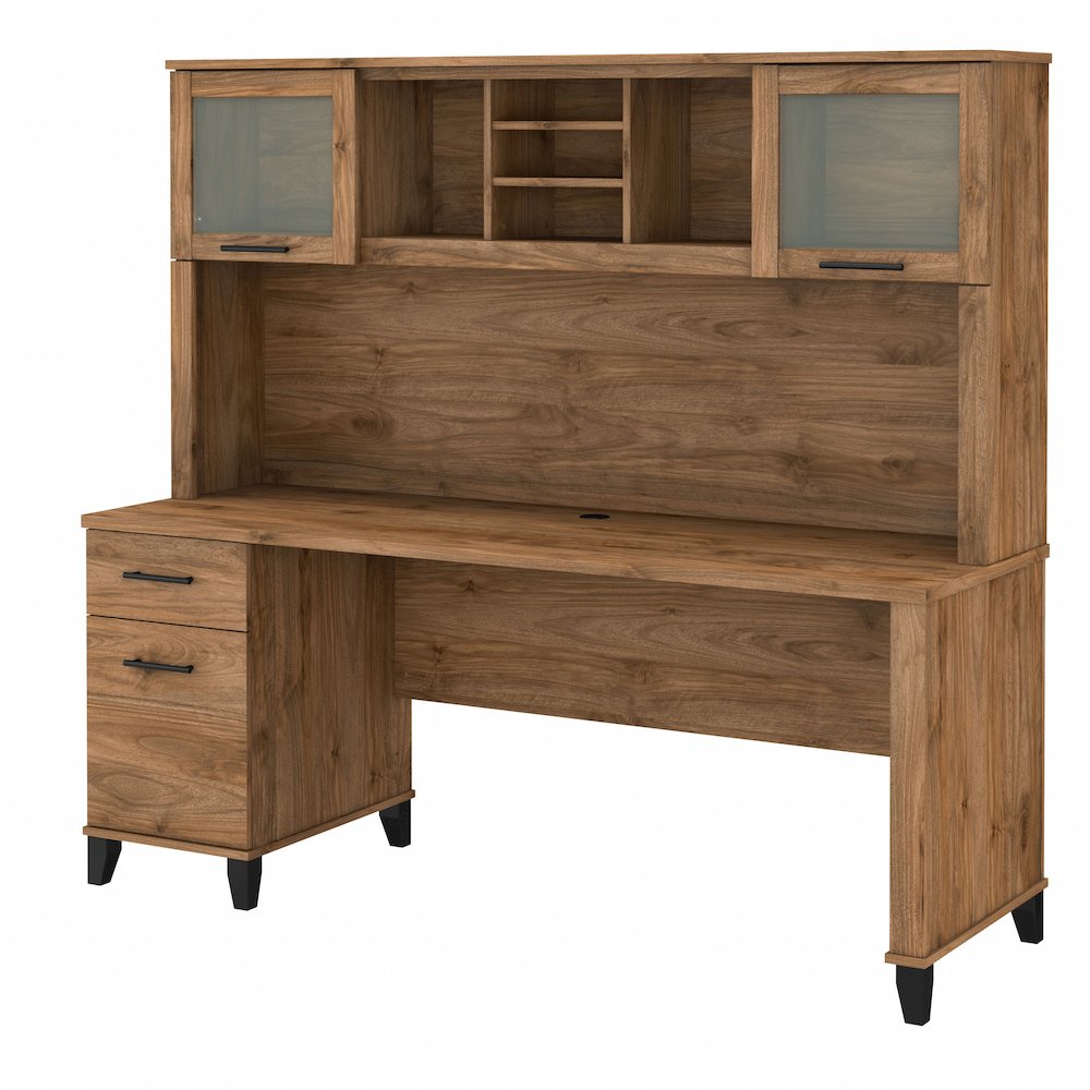 Somerset 72W Office Desk with Drawers and Hutch. Picture 1