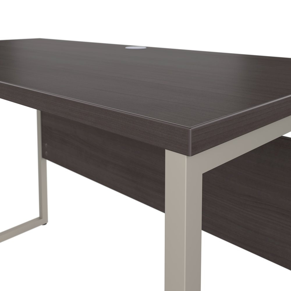 Hybrid 72W x 30D L Shaped Table Desk with Metal Legs. Picture 4