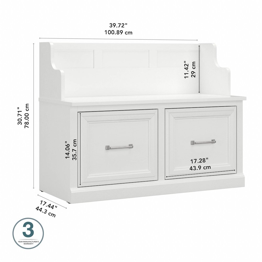 Woodland 40W Entryway Bench with Doors. Picture 10