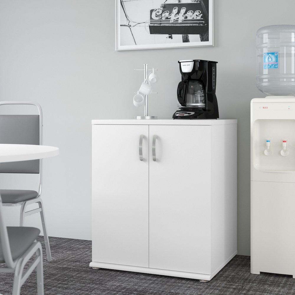 Universal Floor Storage Cabinet with Doors and Shelves. Picture 2