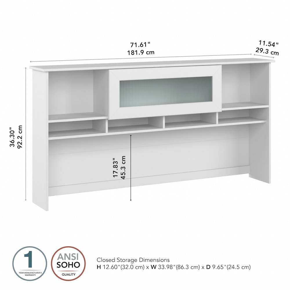 Cabot 72W Desk Hutch. Picture 6