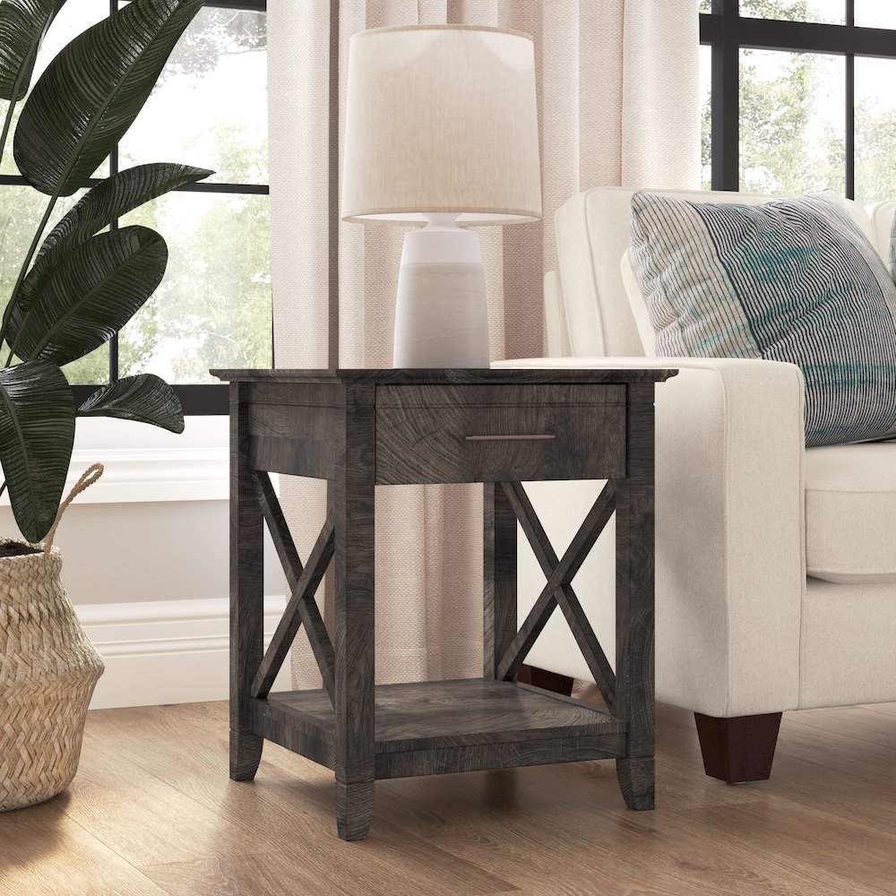 Key West End Table with Storage. Picture 2