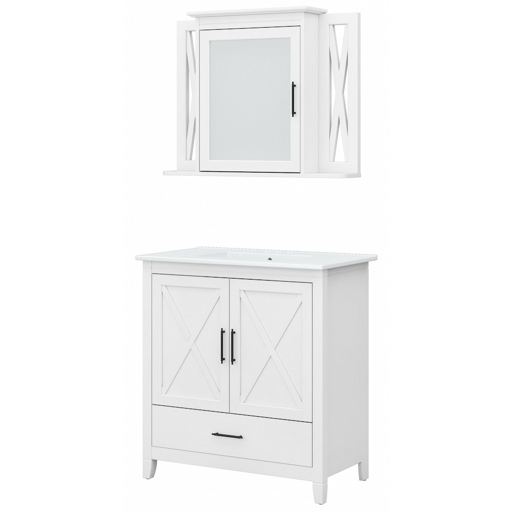 Key West 32W Bathroom Vanity Sink with Mirror. Picture 1