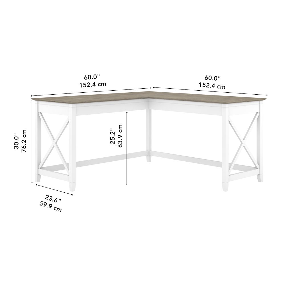 Key West 60W L Shaped Desk. Picture 6