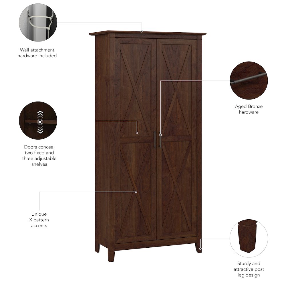 Key West Tall Storage Cabinet with Doors. Picture 8