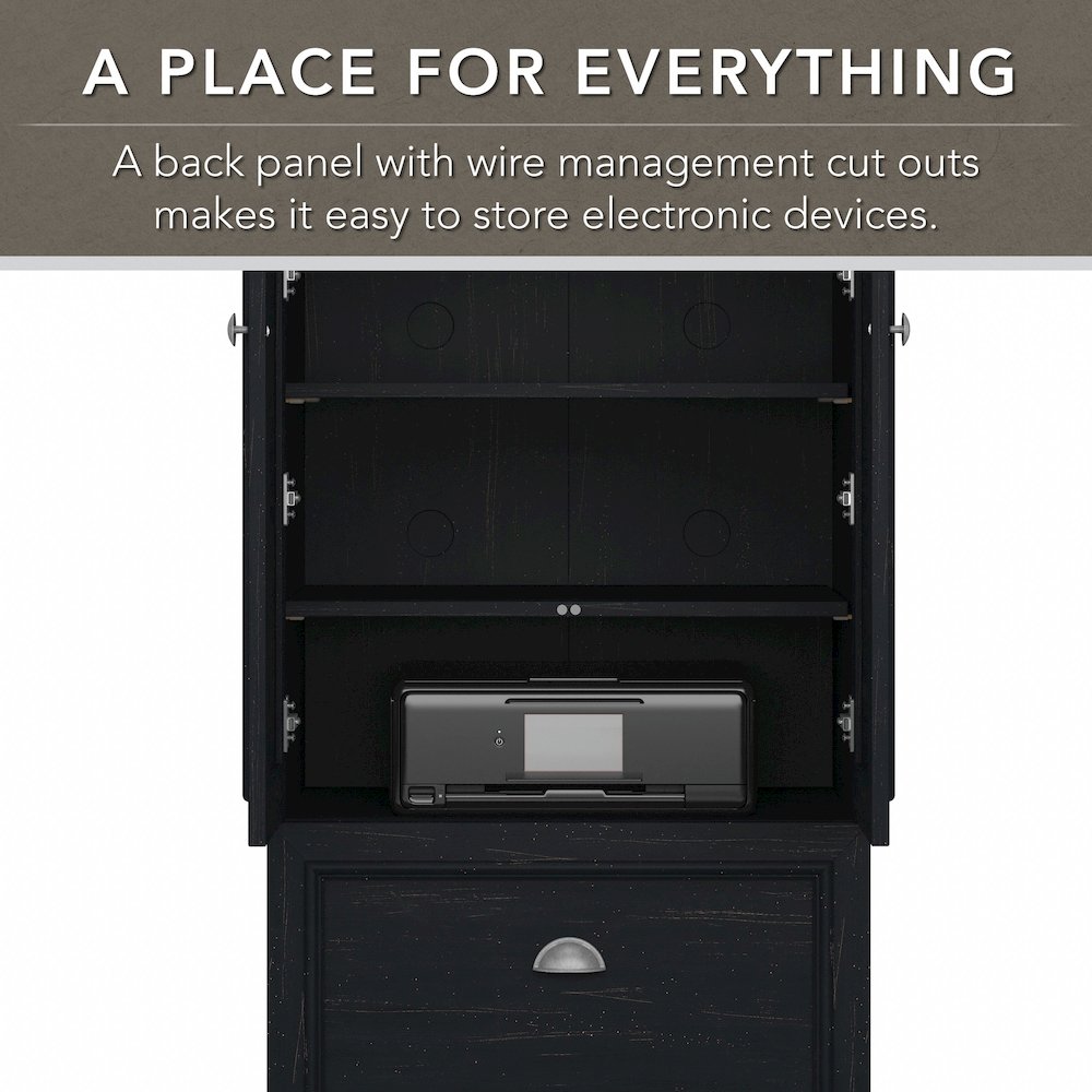 Fairview 2 Door Storage Cabinet with File Drawer. Picture 7