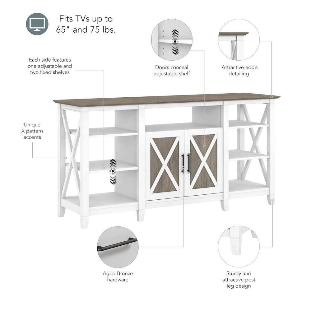 Key West Tall TV Stand for 65 Inch TV. Picture 8