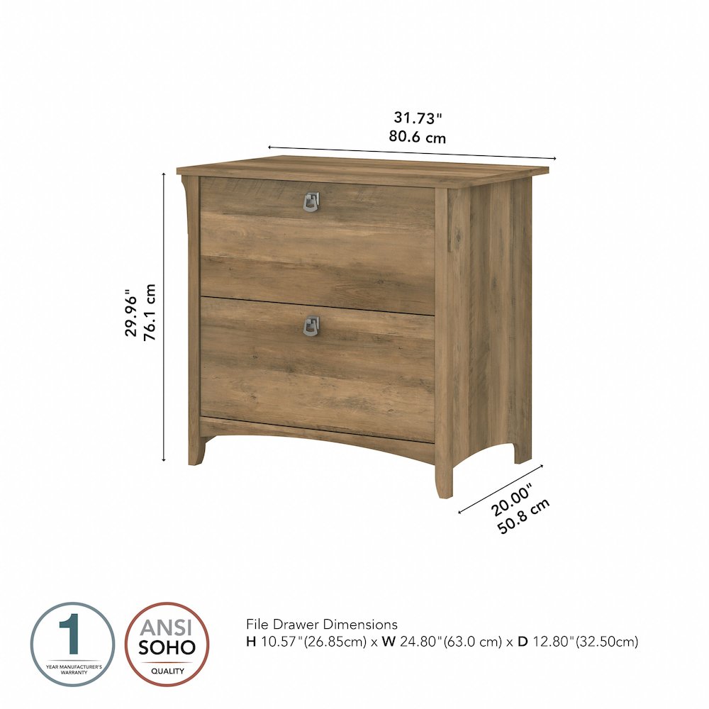 Salinas 2 Drawer Lateral File Cabinet. Picture 8