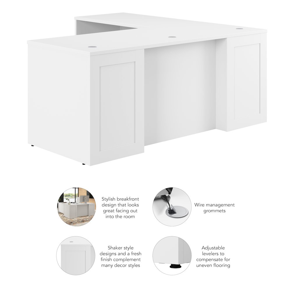 Hampton Heights 72W x 30D Executive L-Shaped Desk. Picture 6