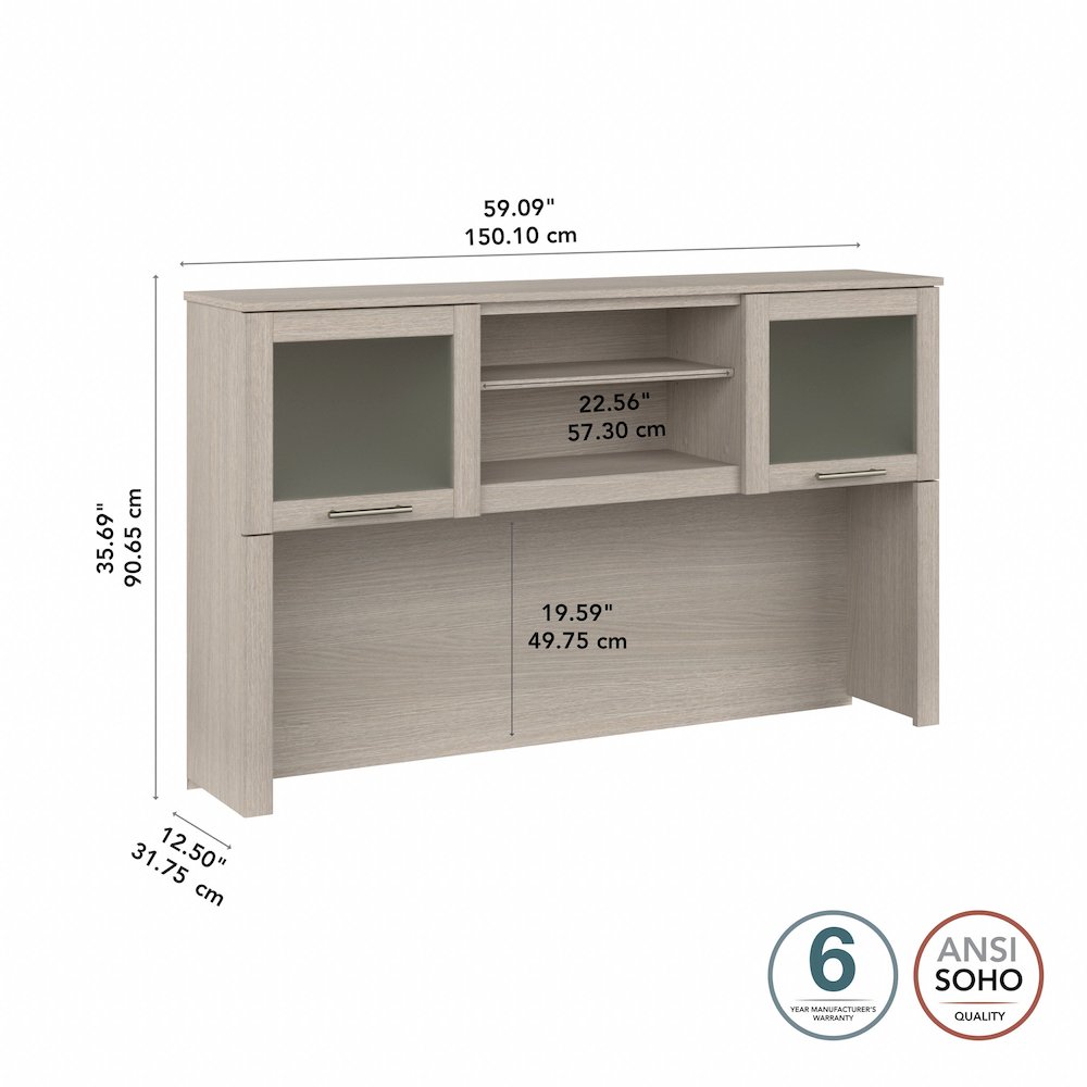 Somerset 60W Desk Hutch. Picture 9