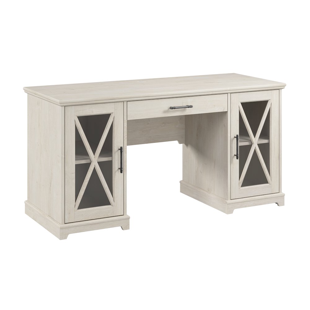 Lennox 60W Farmhouse Desk with Storage and Keyboard Tray. Picture 1