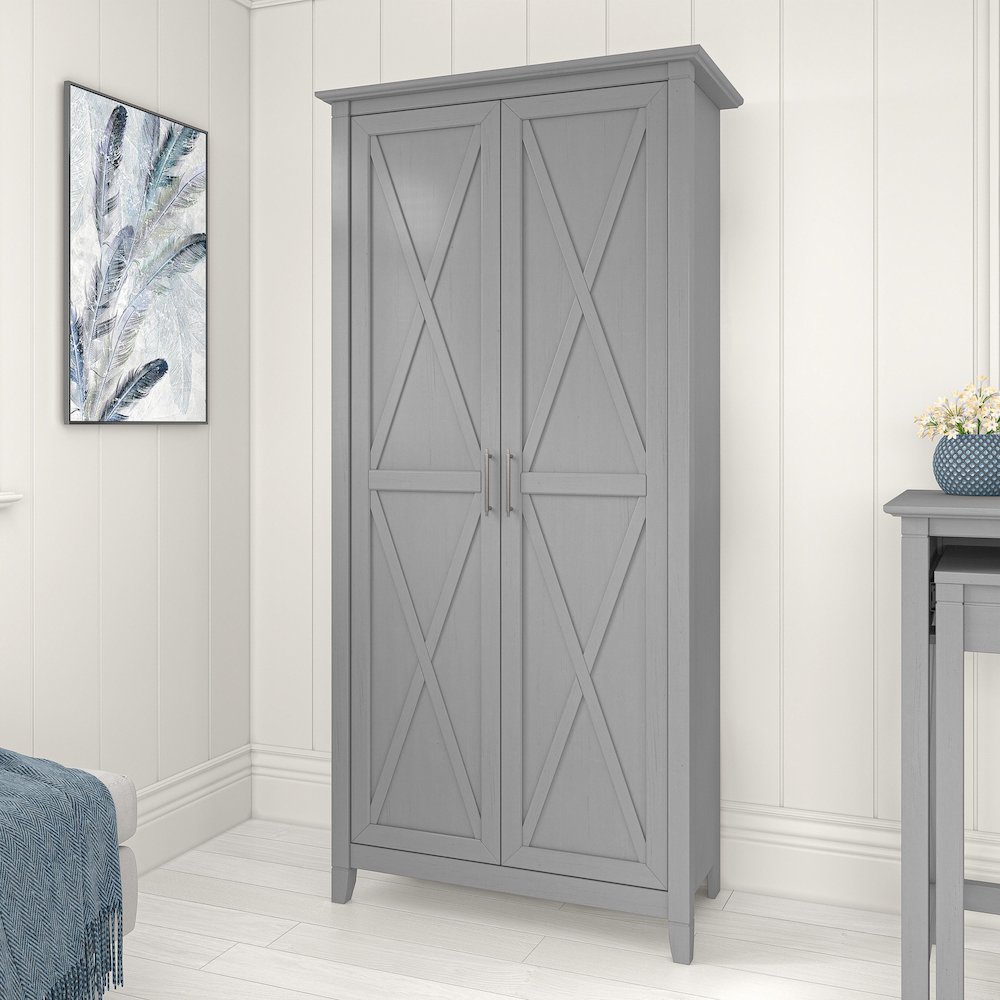 Key West Tall Storage Cabinet with Doors. Picture 2