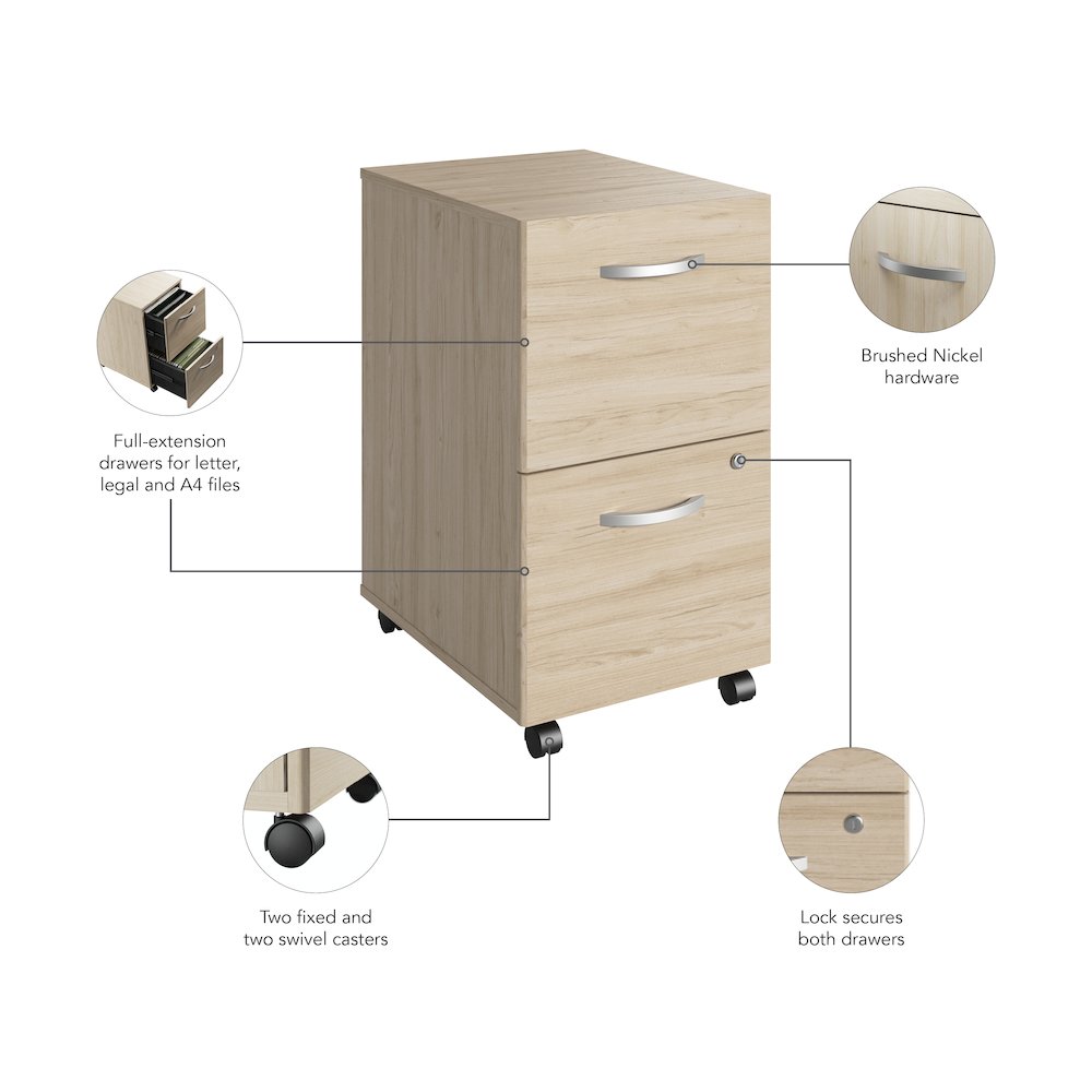 Studio C 2 Drawer Mobile File Cabinet. Picture 9