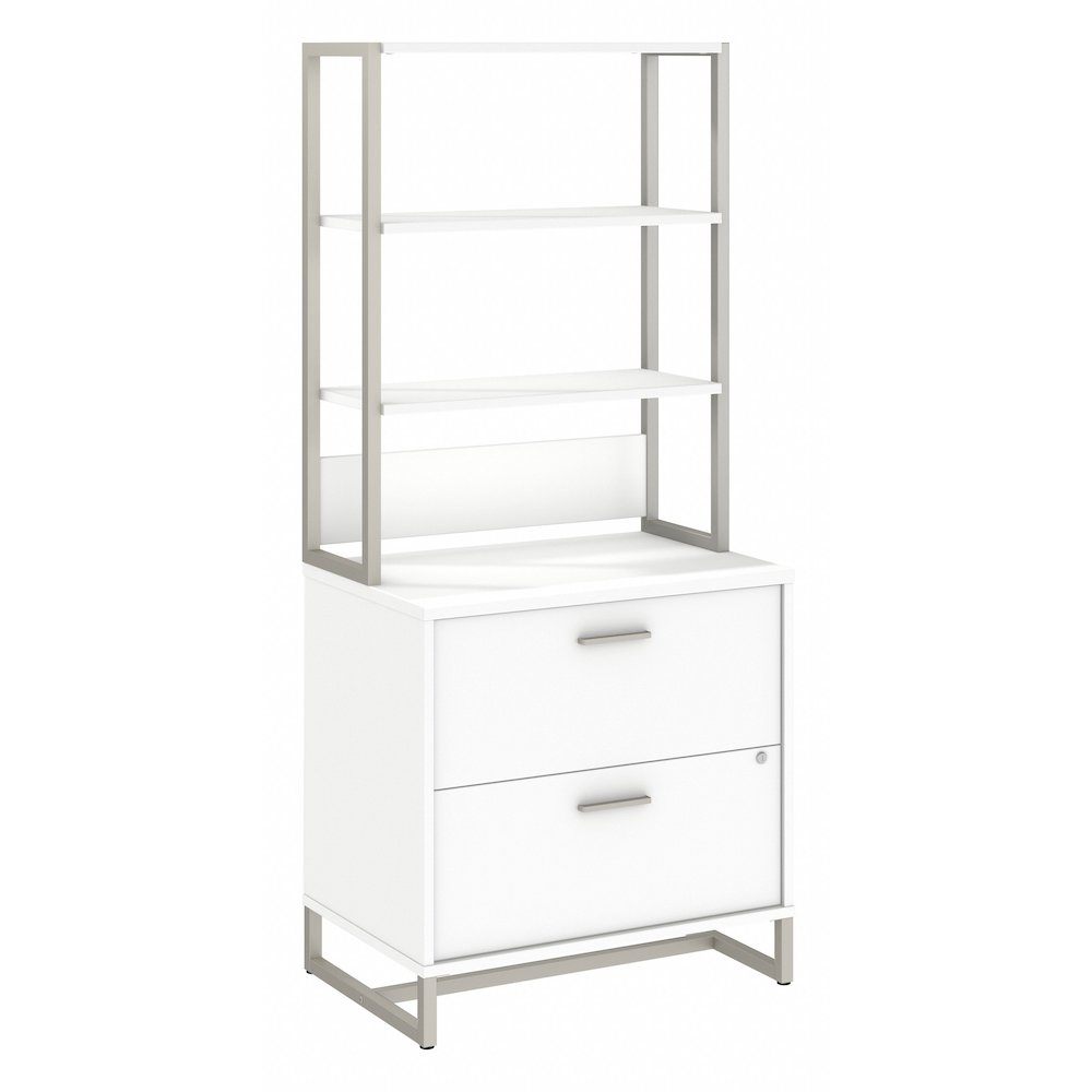 Method 2 Drawer Lateral File Cabinet with Hutch. Picture 1