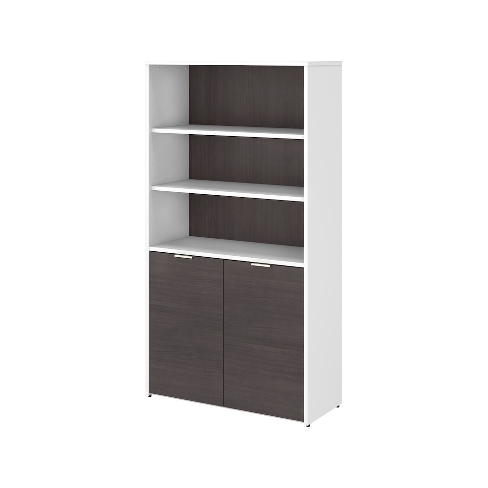 Jamestown 5 Shelf Bookcase with Doors. Picture 1