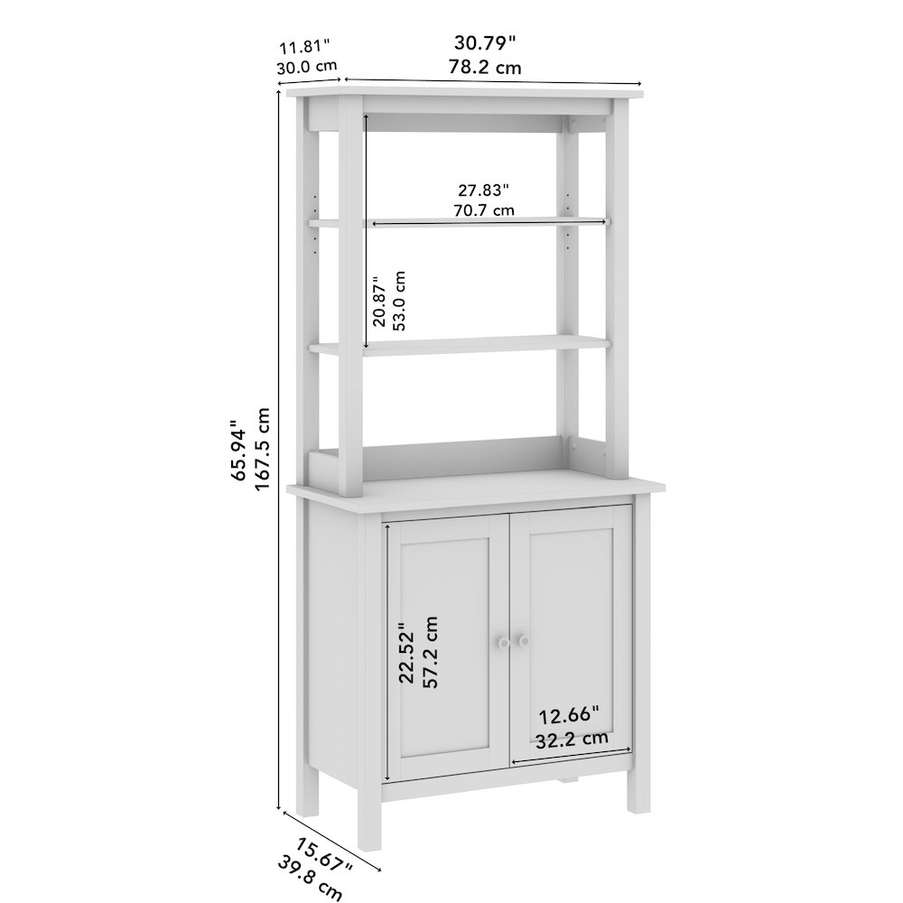 Mayfield 5 Shelf Bookcase with Doors. Picture 8