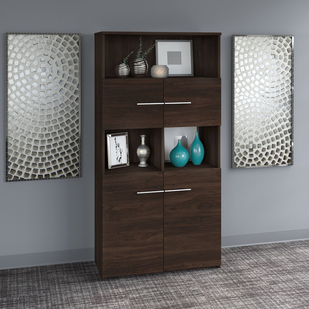 Office 500 5 Shelf Bookcase with Doors. Picture 2