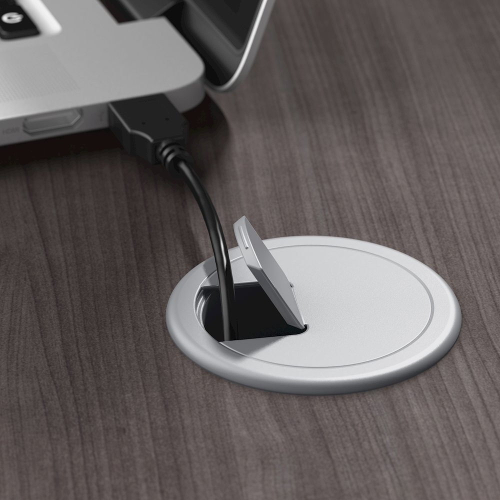 Hybrid 60W x 30D Computer Table Desk with Metal Legs. Picture 3