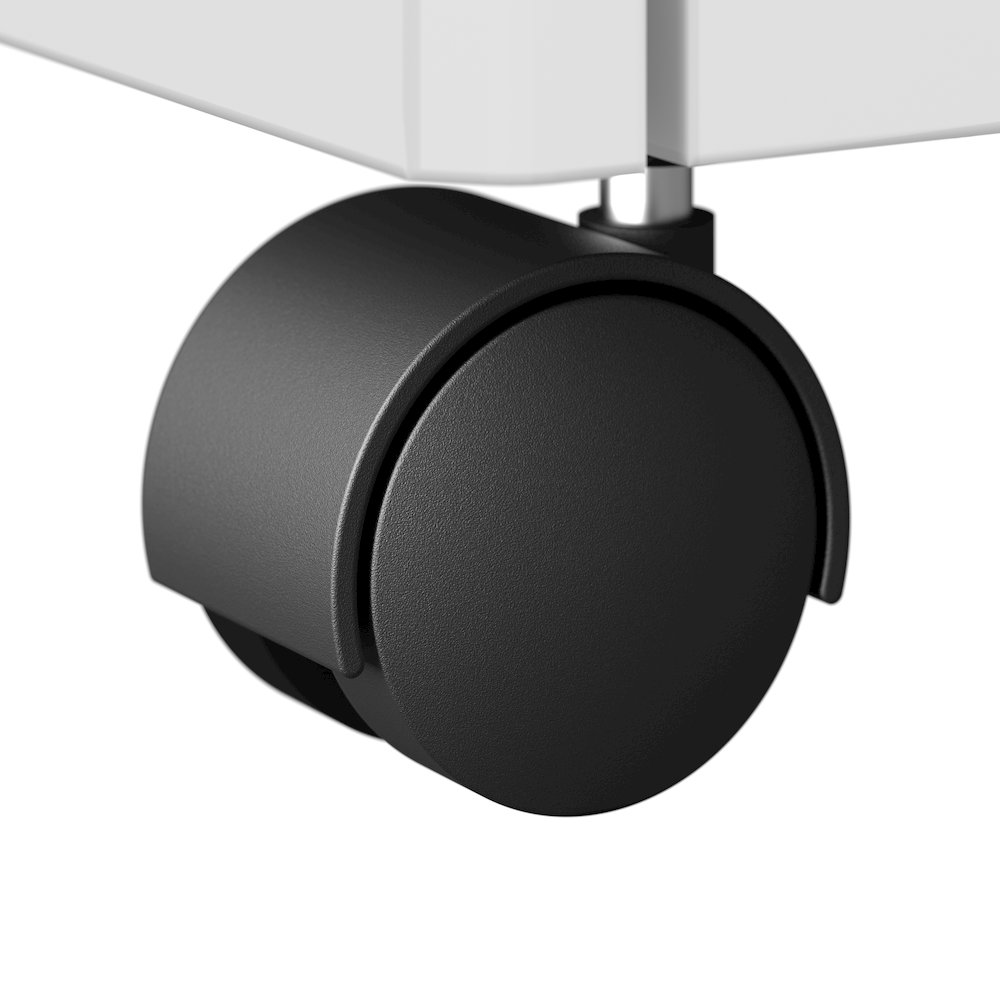 Studio C 60W x 43D Left Hand L-Bow Desk with 3 Drawer Mobile File Cabinet. Picture 7