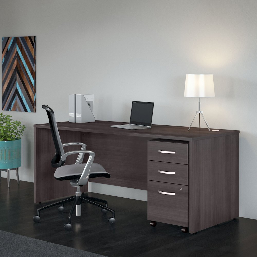 Studio C 72W x 30D Office Desk with Mobile File Cabinet. Picture 2